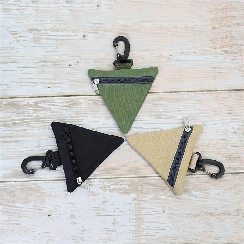 

A sports triangle tactical change fanny pack sports portable key bag military fan tactical pendant coin triangle bag зелений