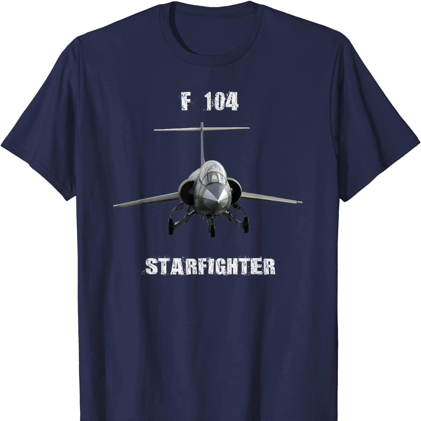 GUOYAN TOP US Air Force F-104  Starfighter  Gevechtsvliegtuig T-shirt 100% Katoen Ronde Hals Zomer Korte Mouw Casual Heren T-shirt Maat S-3XL 2XL
