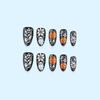 Soft Cute Ghost Halloween False Nail Stickers - Sweet Pumpkin Lantern Nail Art