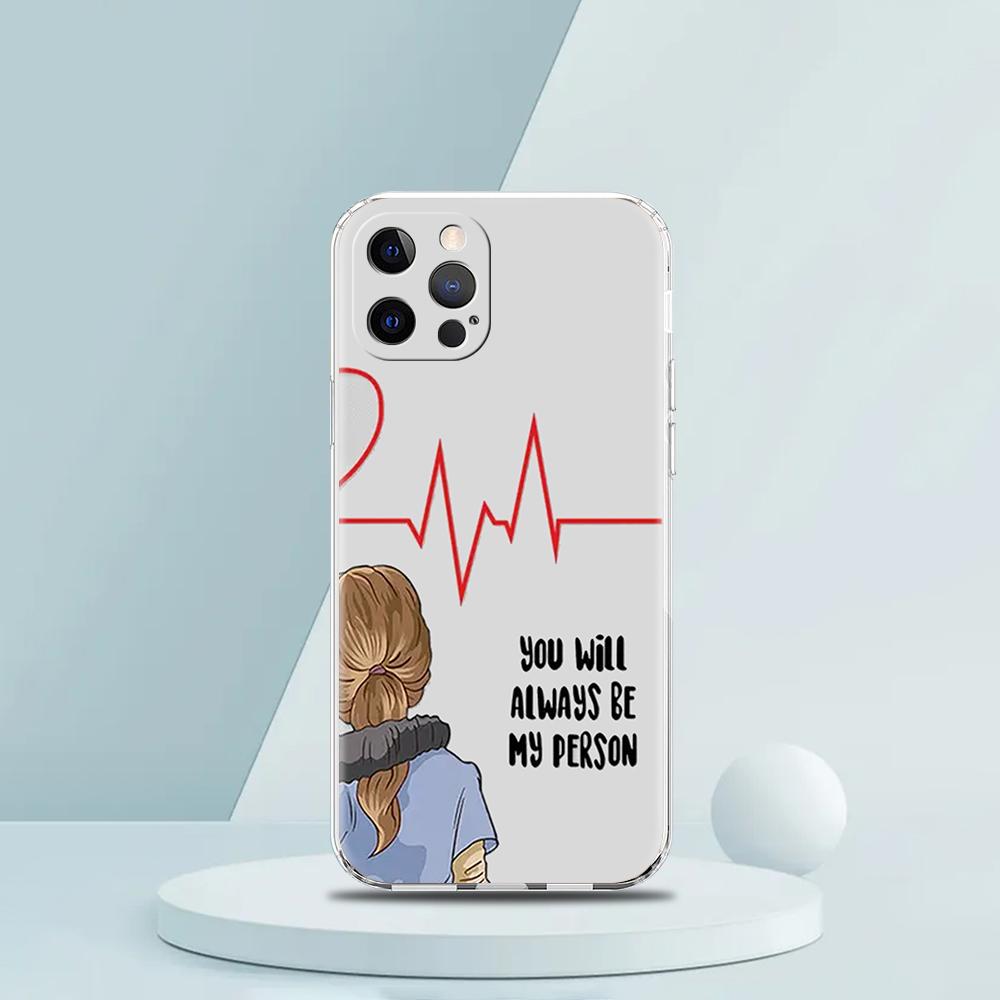Greys Anatomy You Are My Person Luxury Phone Case For iPhone 16 15 14 13 12 11 Pro Max XS X XR SE 7 8 Plus soft Clear Cover