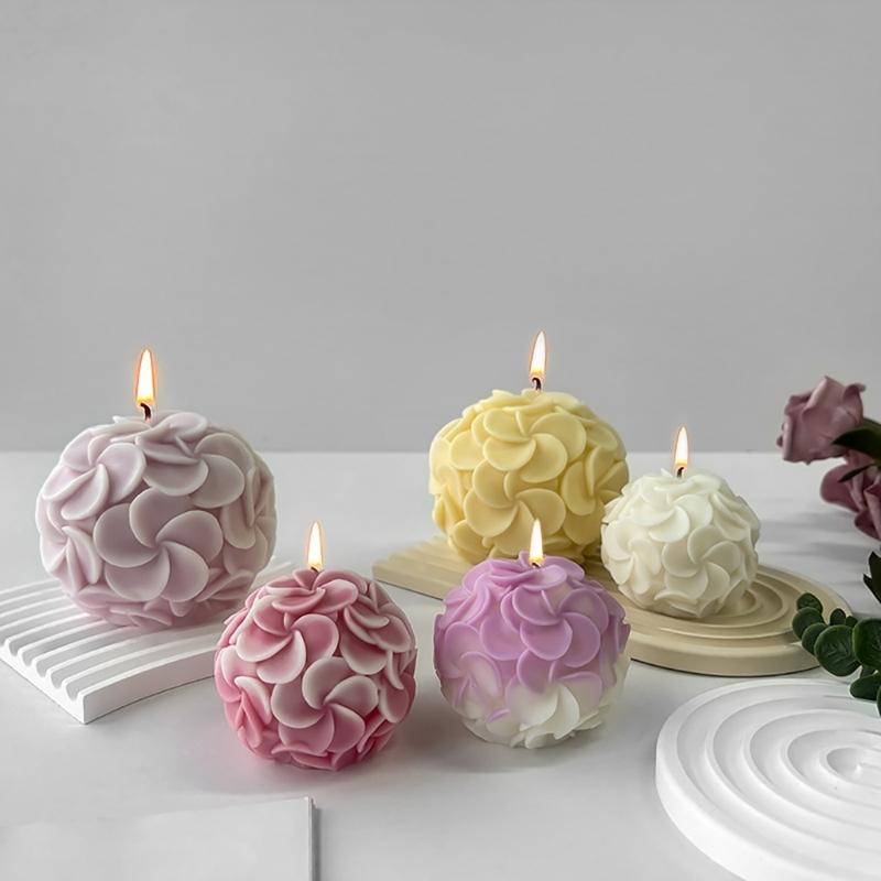 Silicone Soap Molds Flower Candle Mould Silicone Crafts Moulds Hydrangea Shaped Perfect Gift for DIY Hand-Making Lover