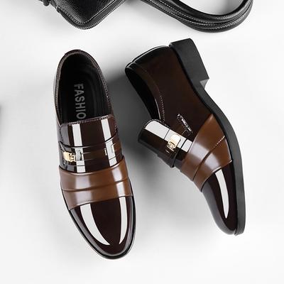 Men's Business Formal Wear Leather Shoes Pointed Men's Shoes Pedal Casual Shoes Plus Size