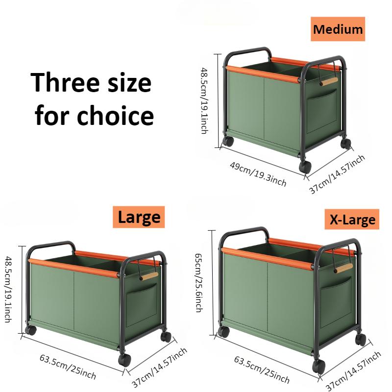 Toy Storage Basket with Four-wheels Sundries Storage Box Bedside Rack Large Capacity Trolley for Bedroom University Dormitory