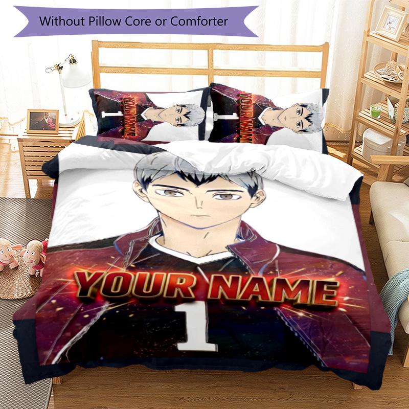 3pcs Shinsuke Kita Cover Set - Personalized Name, HD Printed Bedding with 1 Cover and 2 Pillowcases - Perfect for Home Decor, Easy Care