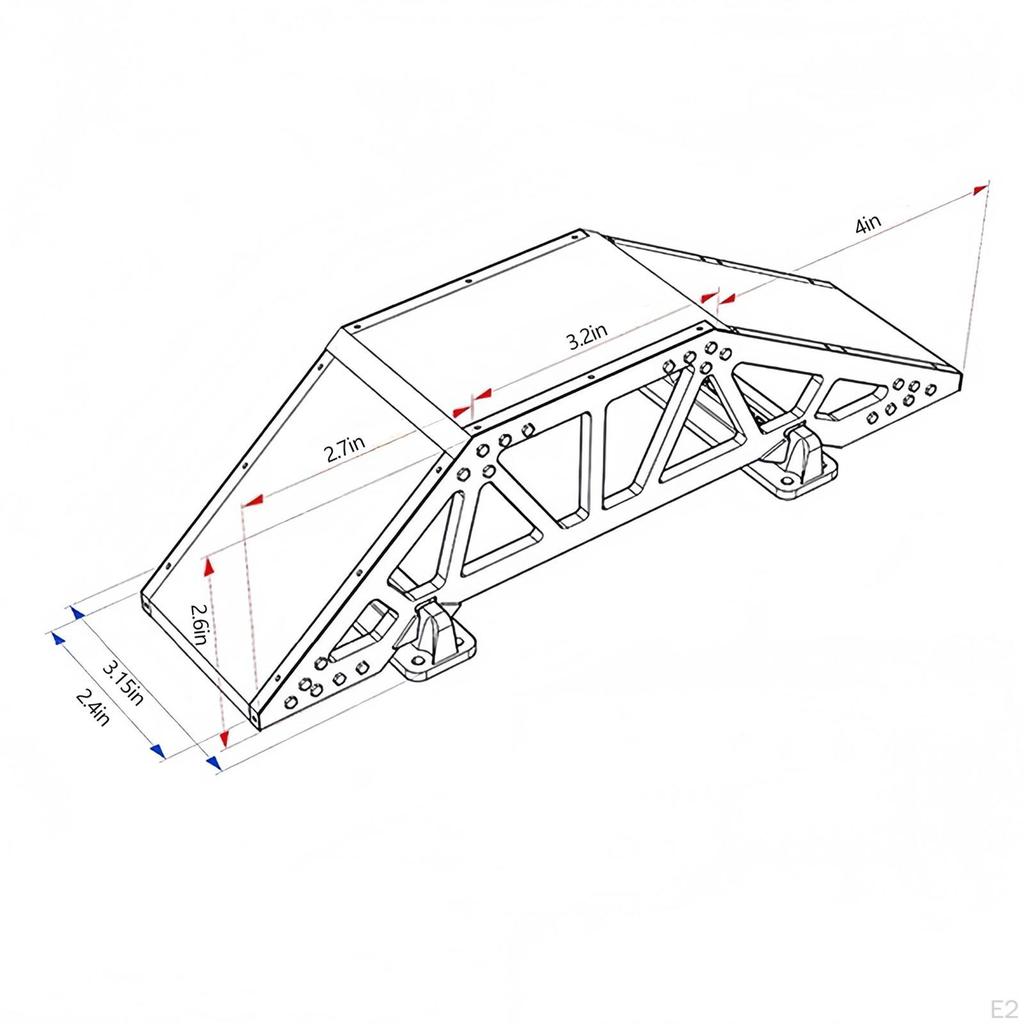 Single RC Car Obstacle Ramp Climbing Scene Realistic Bridge for 1/10 1/12 1/18 Cars