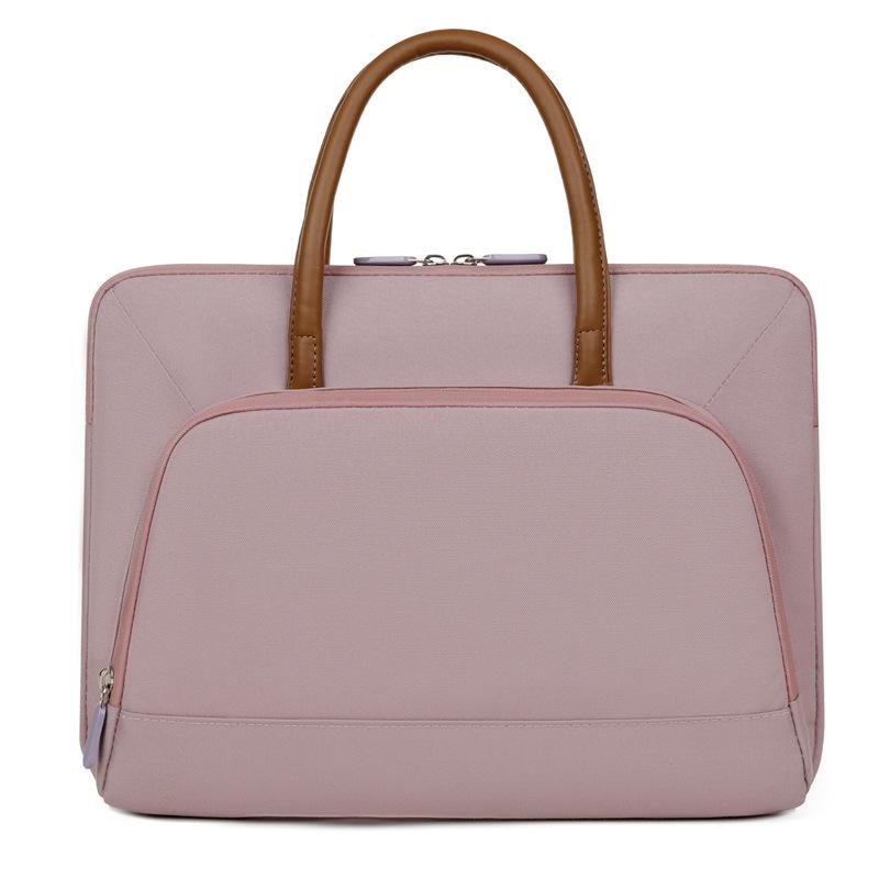 

TS JYL laptop bag,Simple Laptop Handbag Women Custom Logo Notebook Business Briefcase 14-14.6 inches розовый