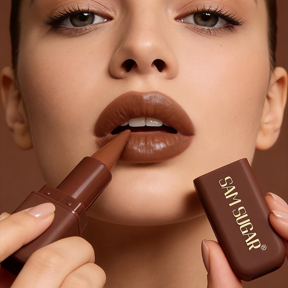 Matná čokoládová rtěnka, 6 barev, Dlouhotrvající voděodolná rtěnka, Hladký sametový tón na rty pro denní & párty make-up