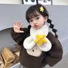 Plush Cross Neck Scarf Cartoon Star Shawl Scarves Cute Children Winter Scarf