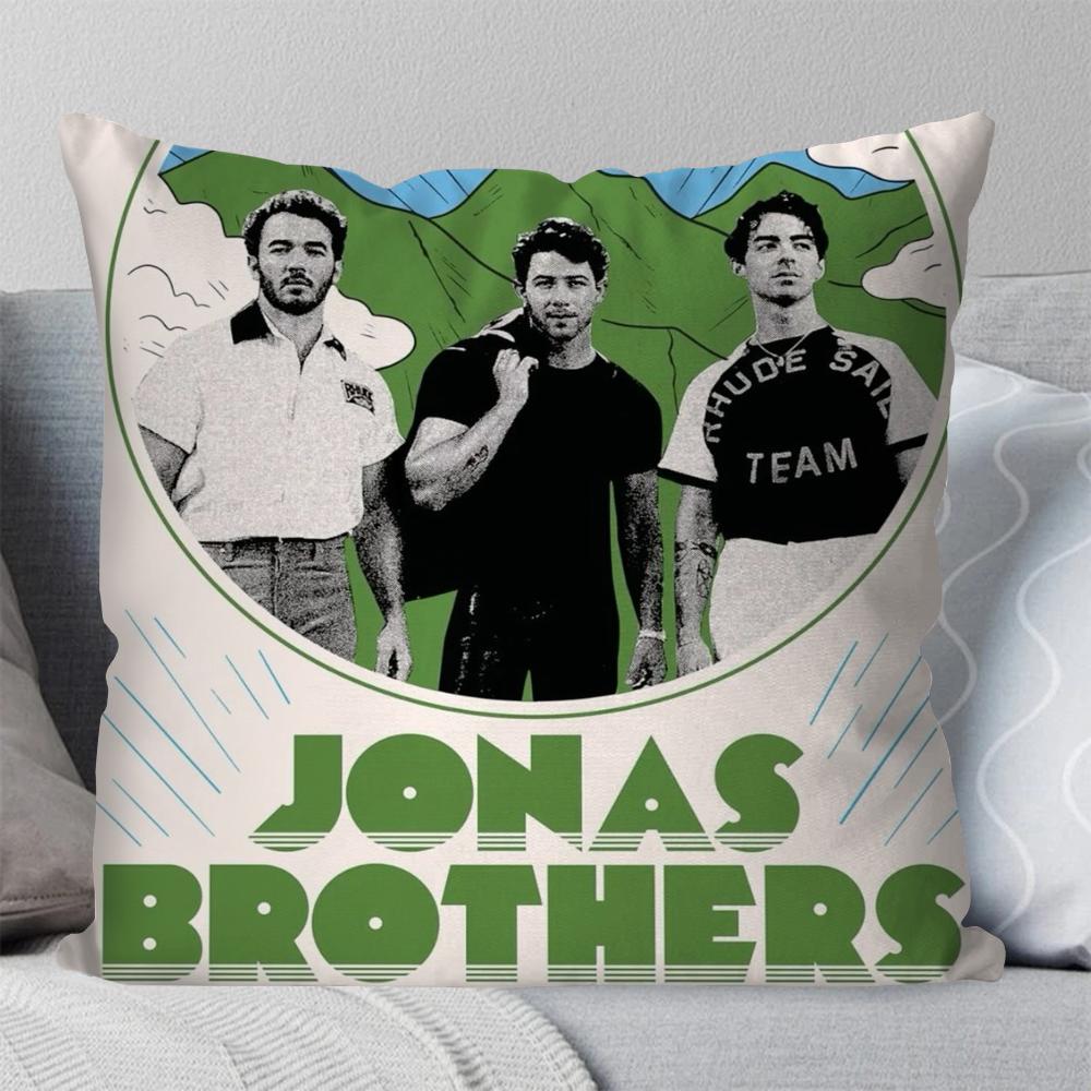 Band J-JONAS B-BROTHERS Kuddfodral Fyrkantig Kudde Sovrum Soffa Fritidskomfort Kuddar Bil Vardagsrum Heminredning 40X40