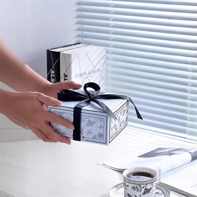 Vintage Elegant Ceramic Mug Floral Bird Pattern Coffee Cup and Saucer Afternoon Tea Cup Dessert Tray Exquisite Gift Water Cup