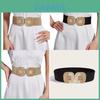 Summer Waist Belt For Women With Elastic Metal Frame And Double Ring Closure For Fashion Dress