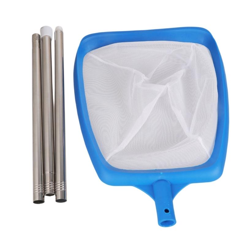 

3 Section Stainless Steel Triple Section Pool Cleaning Poles With Leaves Skimmer Net For Swimming Pools And Garden Pond 1