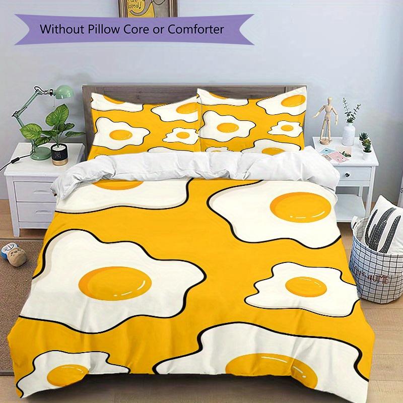 3pcs Eggs Bedding Set, Breathable And Soft, Suitable for All Seasons Machine Washable, Suitable for Bedroom Decoration,yy250822125
