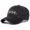 Vintage Washed Denim Nana Love Embroidered Baseball Cap Cotton Cap Casual Hip Hop Dad Hat High Quality