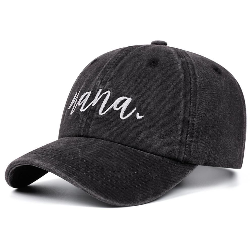 Vintage Washed Denim Nana Love Embroidered Baseball Cap Cotton Cap Casual Hip Hop Dad Hat High Quality
