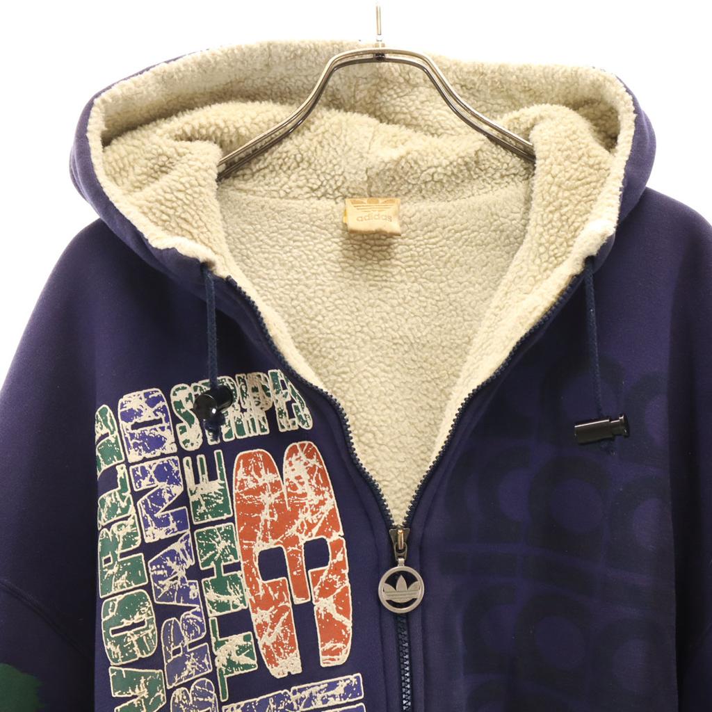 Adidas 80s Vintage Descente Trefoil Logo Long Sleeve Freeze Zip Hoodie O Men's Used