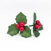 24pcs Christmas Tree Leaf and Artificial Berry Red Cherry Christmas Pendant Wedding Birthday Party Garden Home Store Decoration