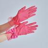Mode Punkt Elastische Spitze Handschuhe Etikette Geburtstagsparty Tanzkleid Handschuhe Kurz Braut Hochzeit Rosa Netz Handschuhe