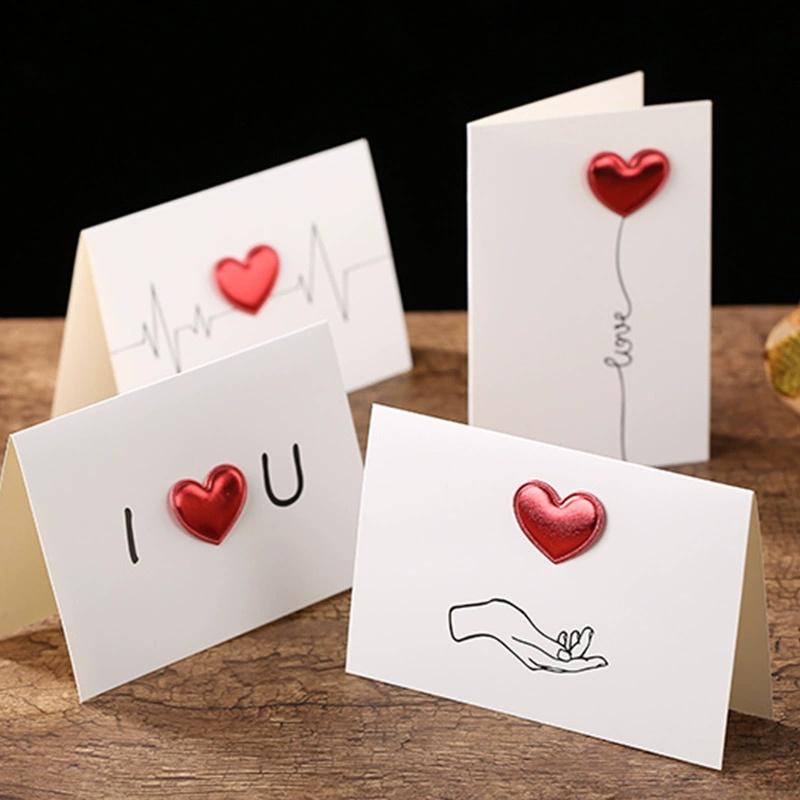 3/1Pcs Cards Valentines Day Gift Love Postcard Wedding Invitation Greeting Cards Anniversary for Her Valentines Day Gift Card