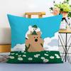 Korean Stationery DDinotaeng Cushion Cover Washable Linen Comfort Soft  for Sofa Bed Cozy Home Room Decor