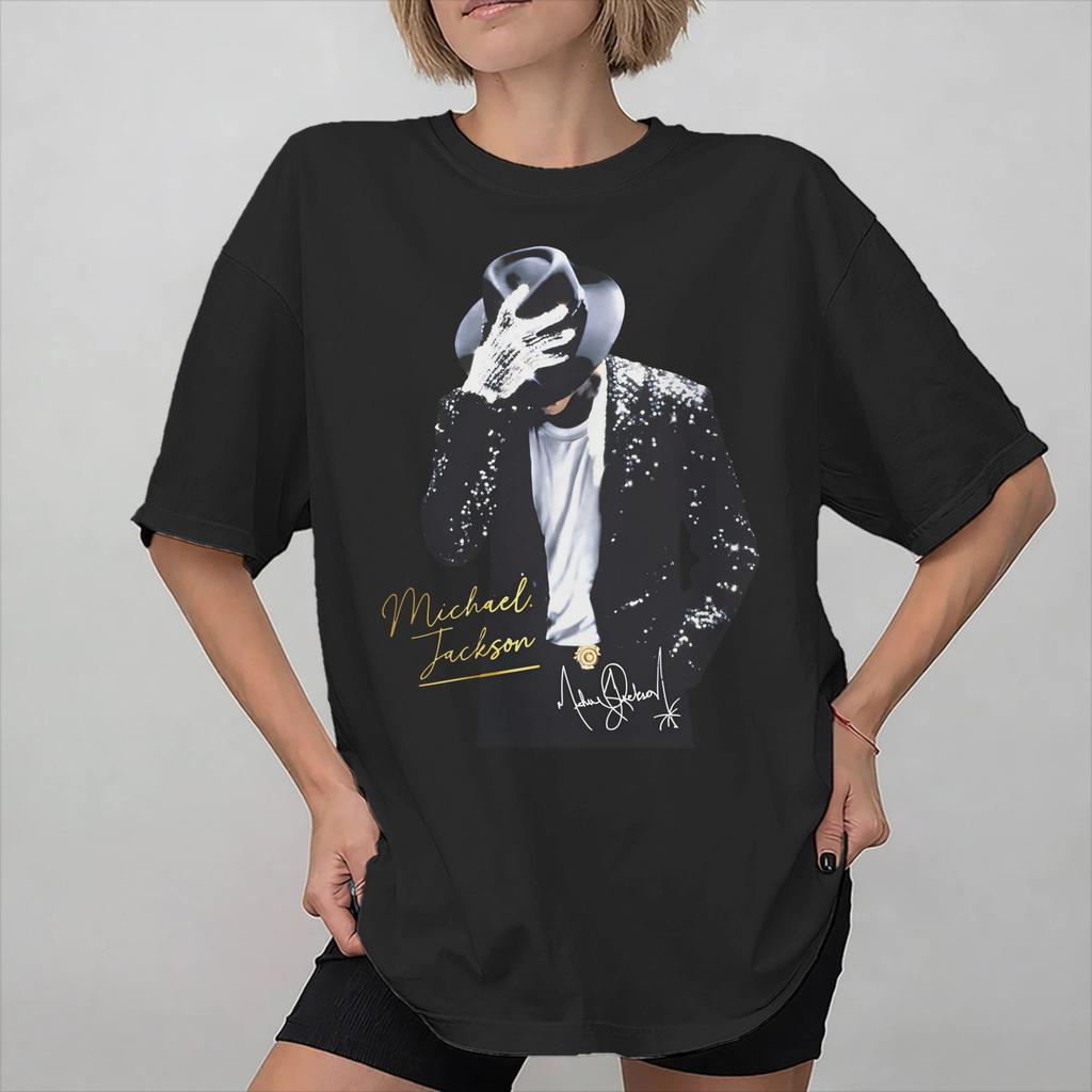 Unisexs Womens King of Pop Michaeles Jacksones MJ T Shirt 100 Cotton Printed Tee Shirts Clothing Outfits
