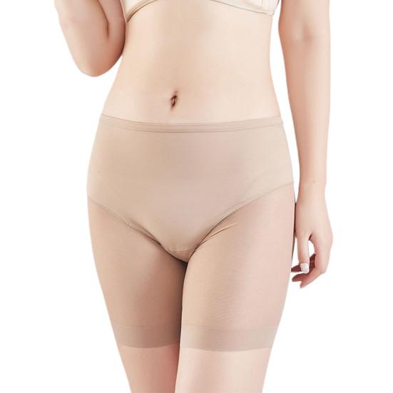 Women's Boyshort Panties Sexy Seamless Sheer Mesh Low Waist Underwear Invisible Stretch Boxer Briefs