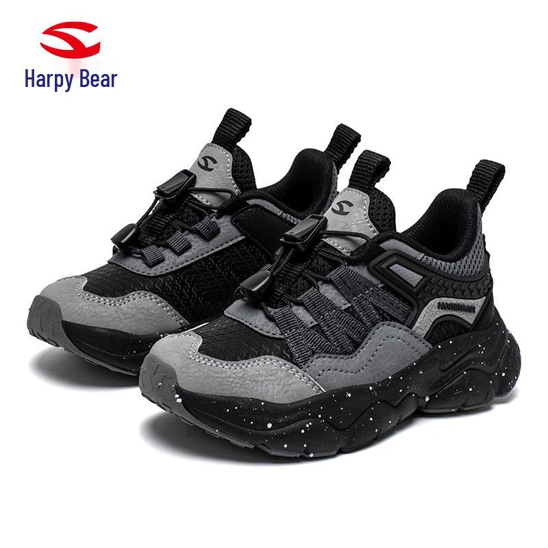 

Hapi Bear Kids Leather Dad Shoes - Outdoor, Sports, Campus, Daily Casual Shoes 30 чёрный