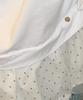 RONRON Dot Mesh Shirring Layered Long T Shirt White