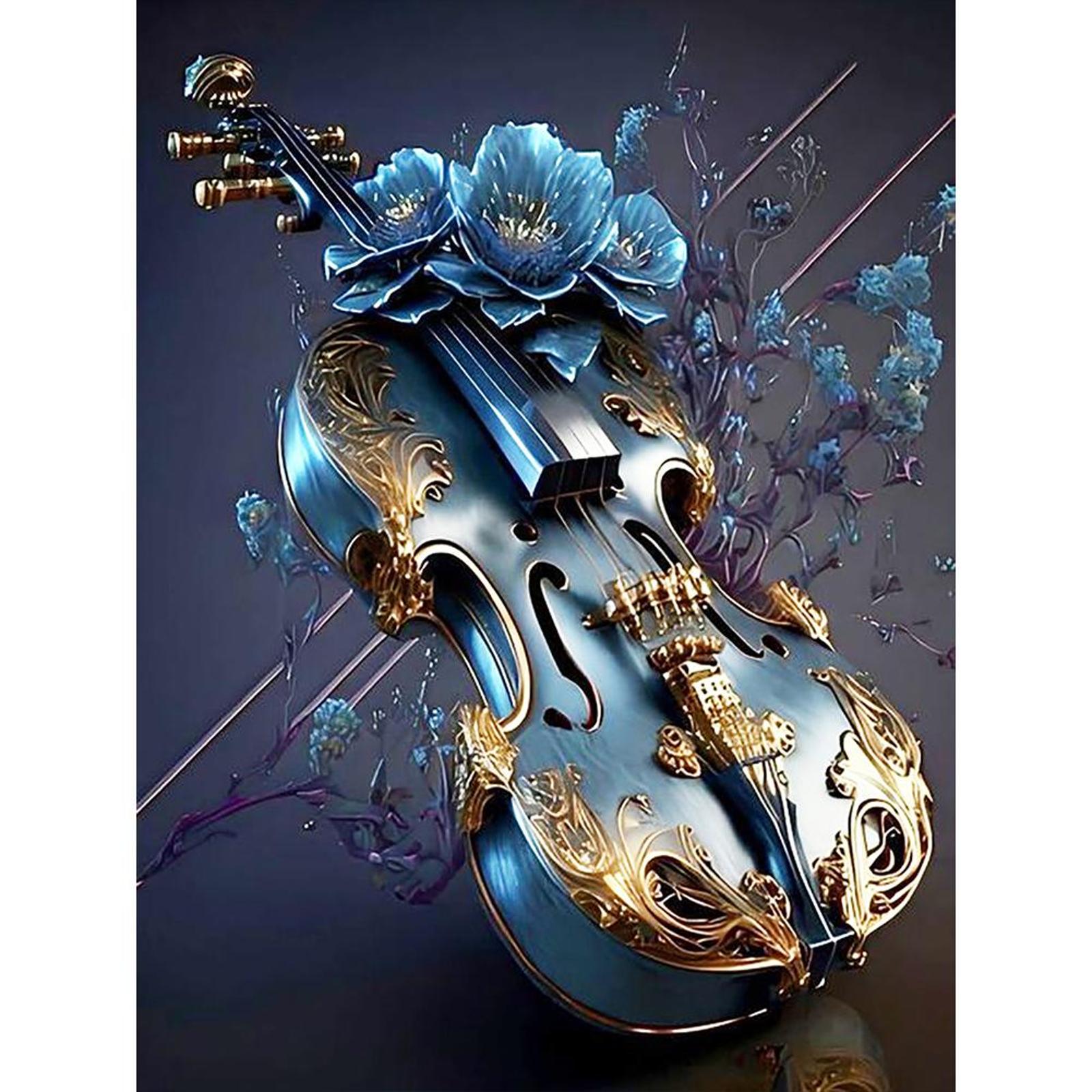 

5D DIY Full Round Drill Diamond Painting Musical Instrument Kit Home Decoration