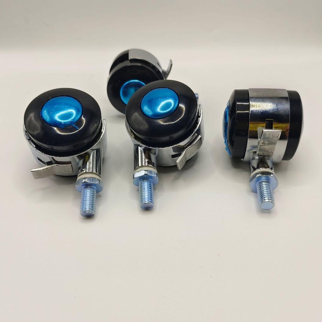 Alloy Swivel Caster Wheel with Brake for Furniture and Office Chairs.