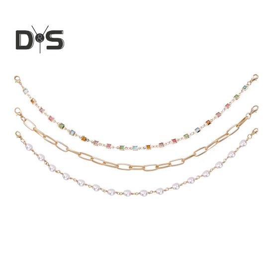 3 Pièces Chaîne de Cheveux Unisexe Style Bohème Pierres Turquoise Irrégulières Décor Floral Chaîne de Chapeau Installation Facile Accessoires pour Port Quotidien