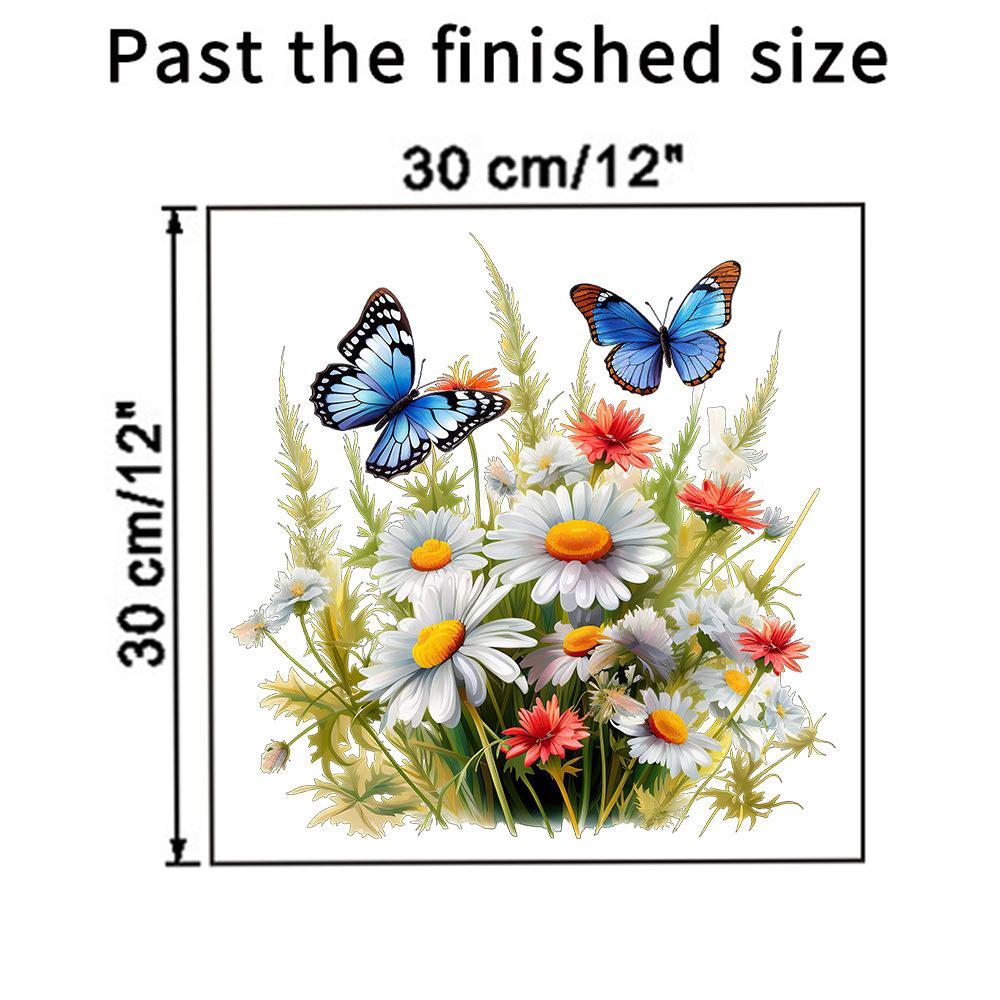 Painted Butterfly Flowers Small Grass Wall Sticker Toilet Bathroom Refrigerator Wall Sticker Living Room Bedroom Decoration Painting