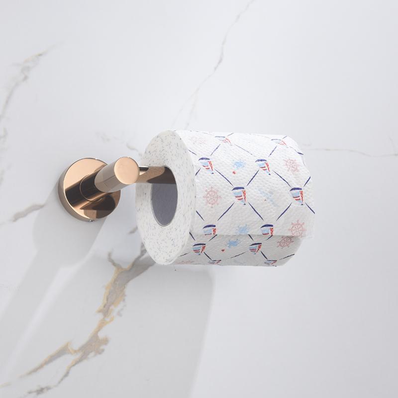 Rose Gold Stainless Steel Wall Towel Rack Toilet Paper Holder Wall Hook Bathroom Accessories