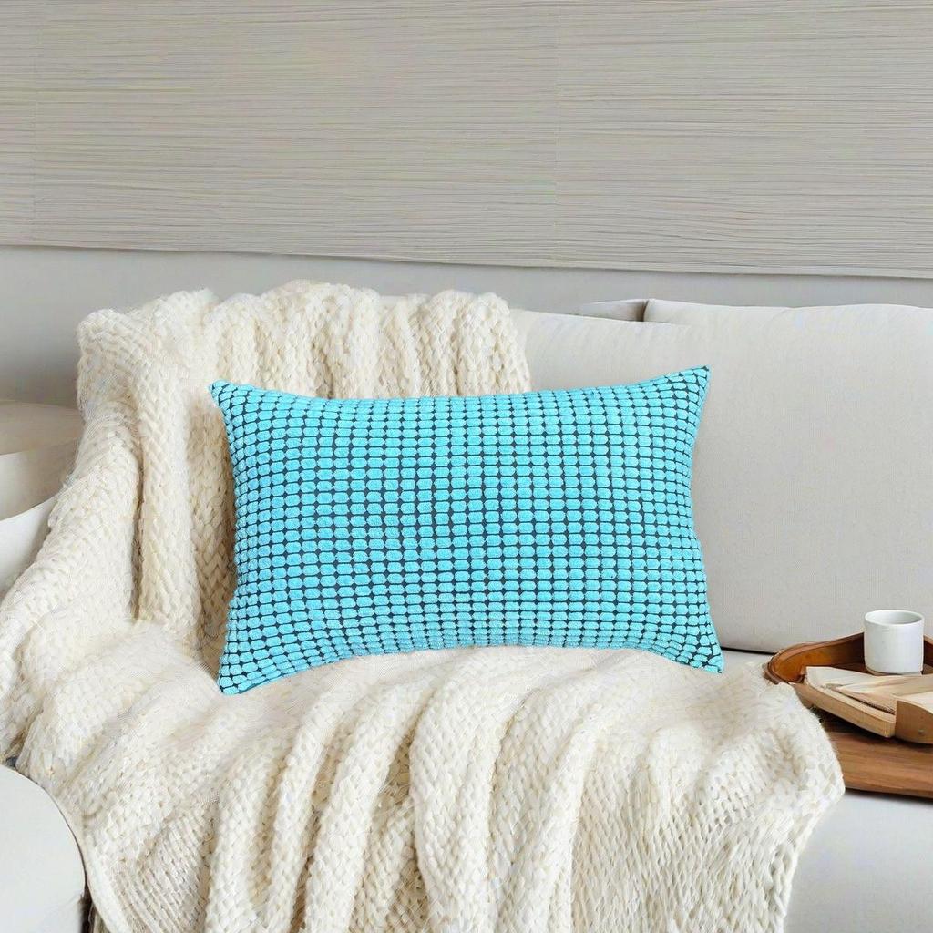 Luxury Rectangular Plush Pillowcase: Portable, Removable, and Washable for Sofa