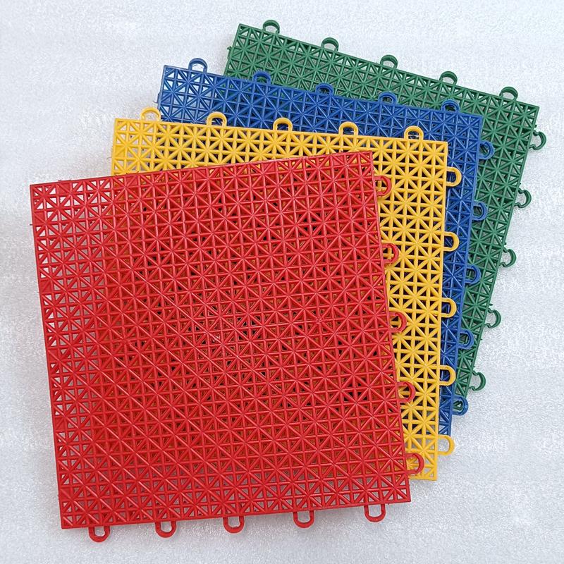 Bathroom Splicing Mats Grid Waterproof Suspension Kindergarten Sports Floor Car Wash Balcony Garden Swimming Pool Plastic Tile