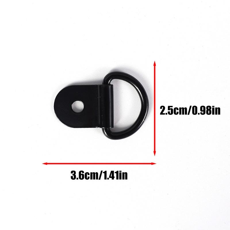 Stainless Steel D Shape Pull Hook Tie Down Anchor Ring Iron Cargo Tie Down Ring for Truck Trailers RV Boats Accessories