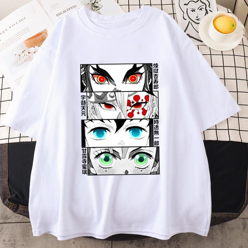 Summer New Anime Graphic Printed T-shirt Unisex Fashion Casual Round Neck Loose Short Sleeve Tees
