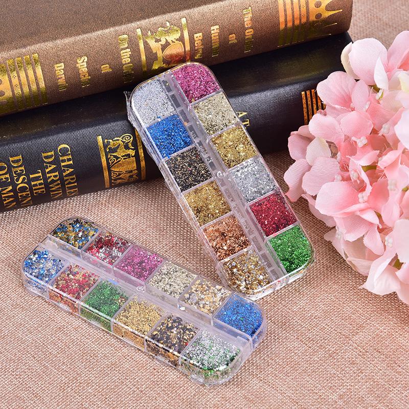8G Nail Art Glitters Snowflake Sequins Rainbow Laser Nail Art Sequins