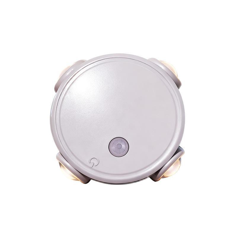 Smart Rgb Gradient Four Head Night Light Magnetic Motion Sensor Rechargeable Wall Lamp For Bedroom Bathroom Closet Garden Home