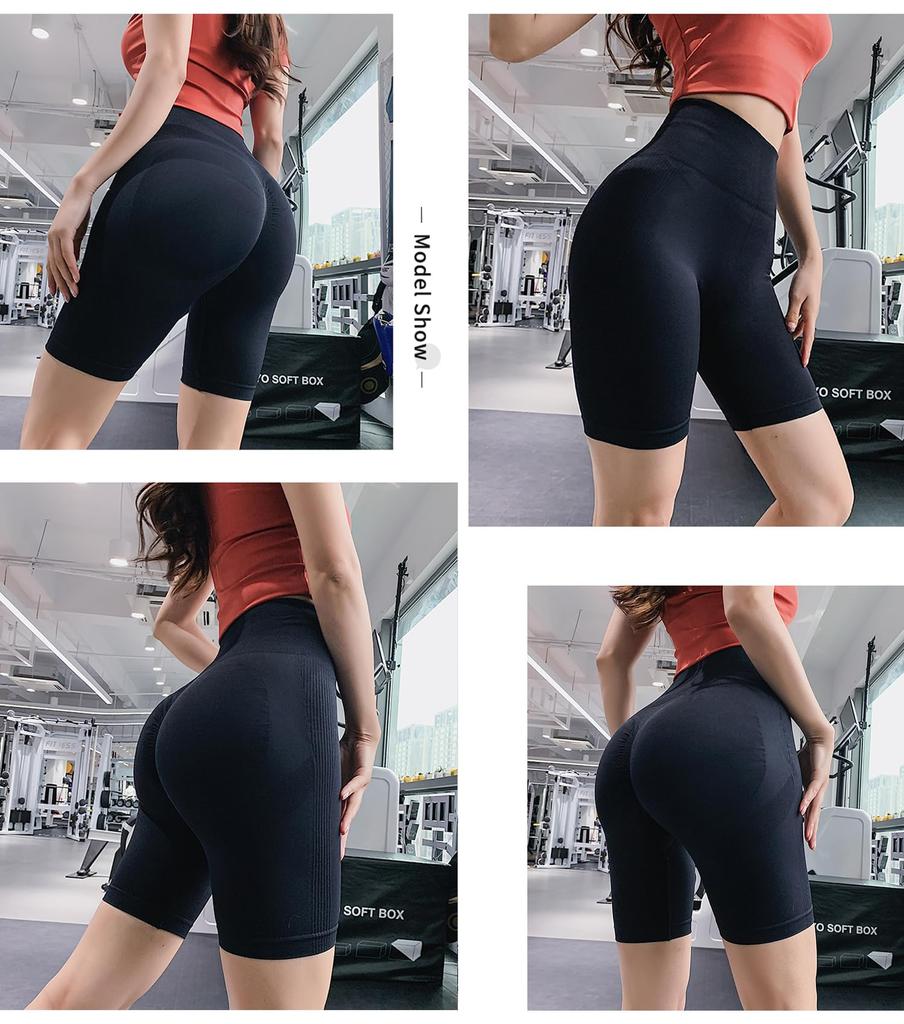 Short Yoga High [VTOTV] Women's Leggings, Hip-Lifting Pants, 5/8 Length, Summer, Waist, Butt-Shaping, Stretchy, Moisture-Wicking, Quick-Drying