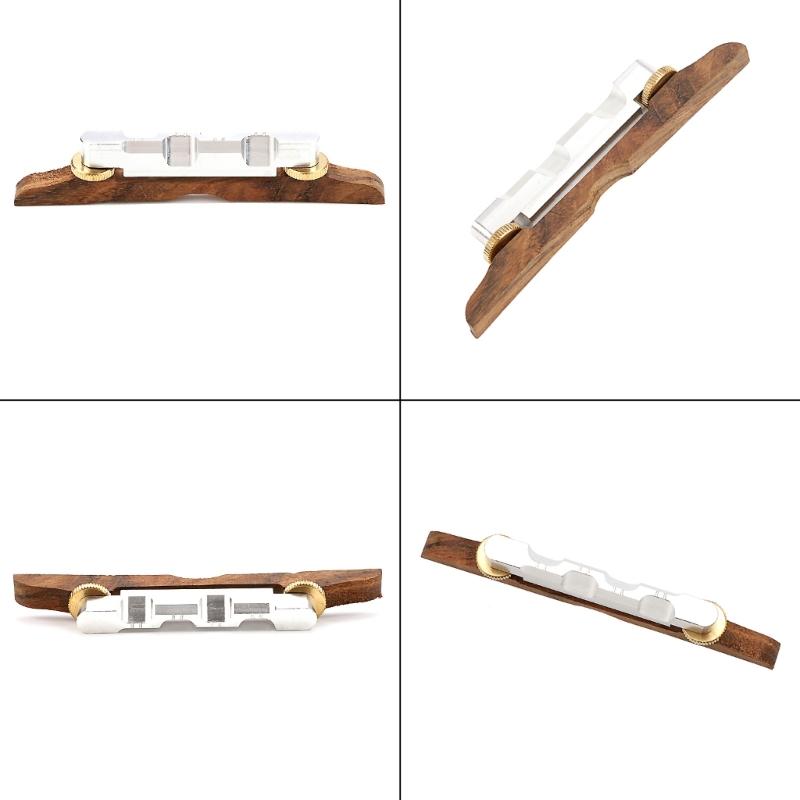 Durable Mandolin Bridge Height Adjustable Rosewood Base Bridge Universal Mandolin Bridge Replacement Parts Easy To Use