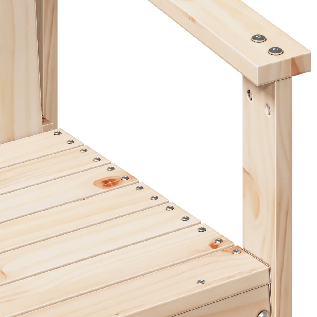 Garden Chair 62 X 56 X 77 Cm Solid Pine Wood