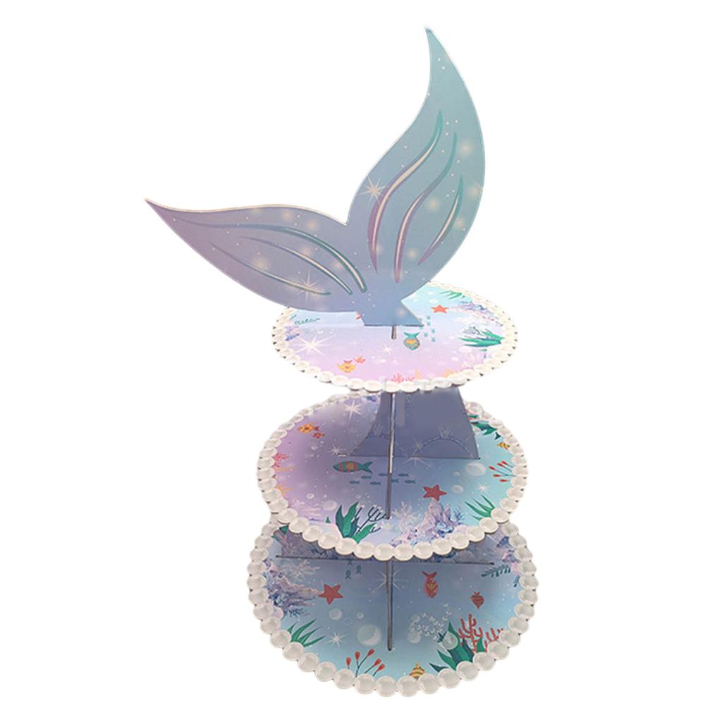 Disposable 3Tier Cupcake Stand Cake Stand Dessert Display Rack Birthday Themed Party Gift Wedding Decor Easy To Use