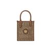 Allover Medusa Logo Classic Print Leather Tote Bag Women Tote Bags Brown 1010186-1A07951-2N24V