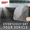 Chiffon de séchage en microfibre - SONAX - MicrofaserTrockenTuch Plus - 50x50 cm - Blanc - Absorbant - Séchage rapide