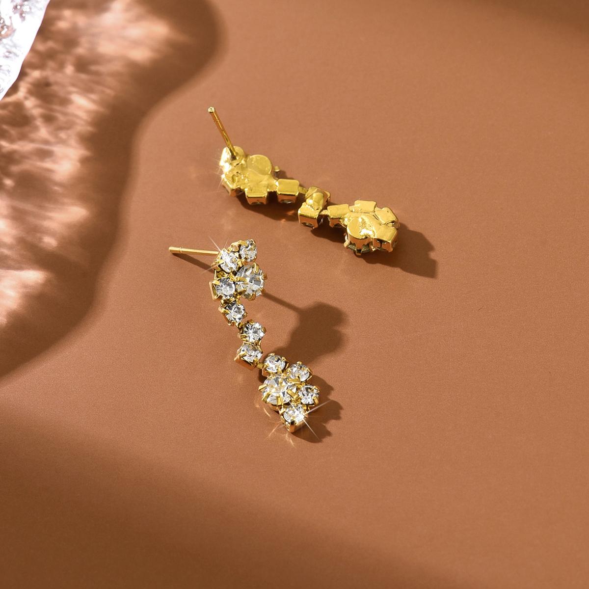 

2 шт. женский модный дизайн со стразами и цирконом, подходит для свиданий, вечеринок, праздников и в качестве подарка