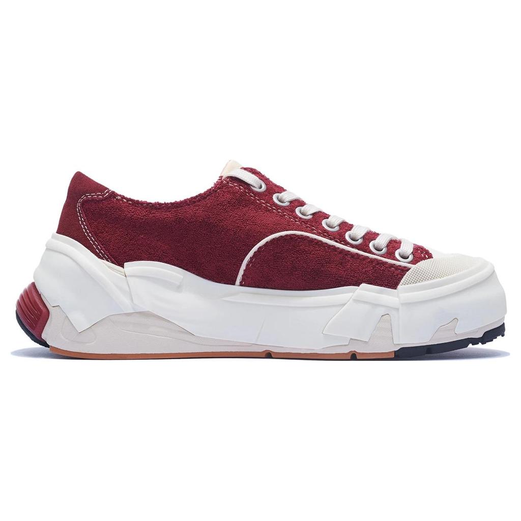 New LiNing Wuji Durable Breathable Low Top Skateboard Shoes Women's Deep Rich Red AZGT038-3