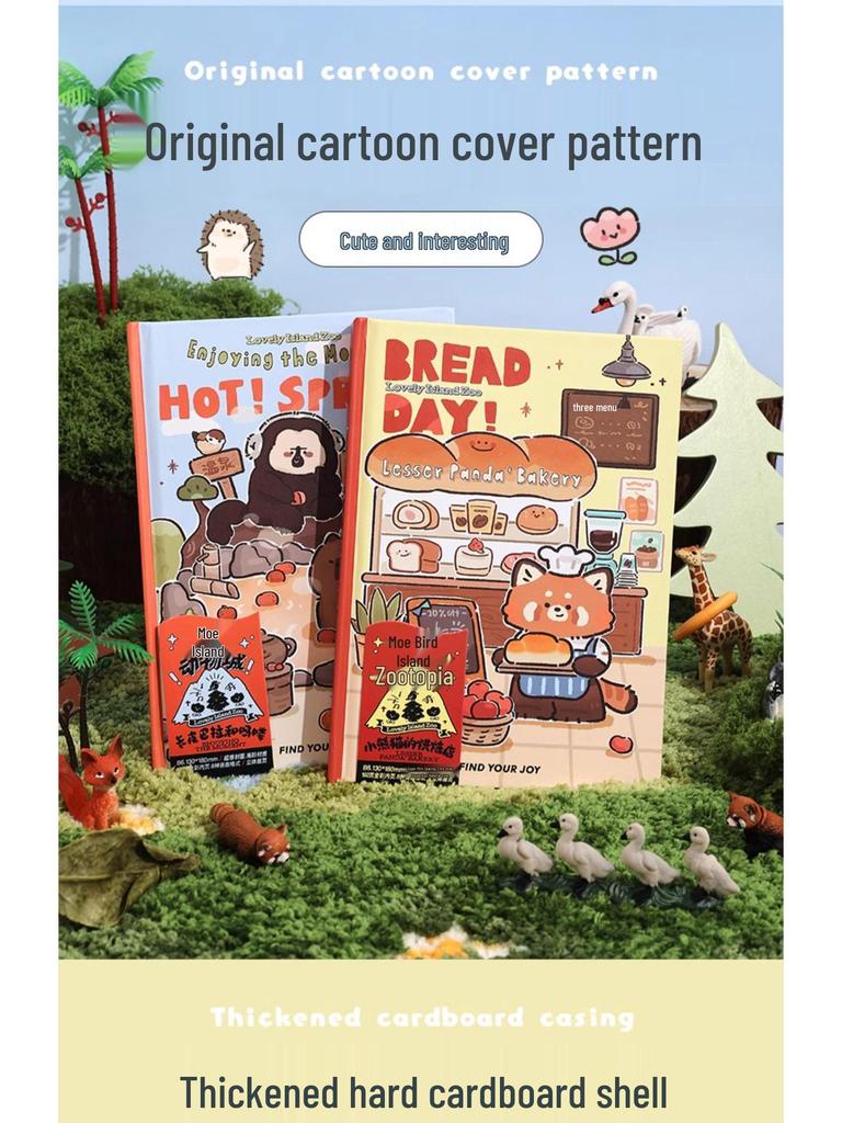 Cute Cartoon Zoo Notebook: Ideal Diary and Gift for Elementary Students