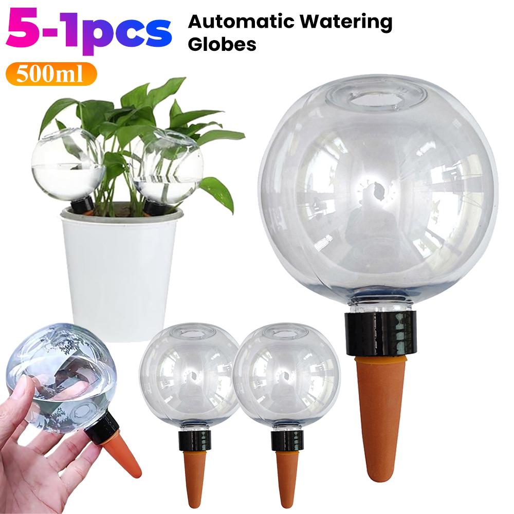 1-10PCS Self Watering Planter Balls 500ml Automatic Watering Globes Household Garden Potted Plants Flower Drip Irrigation System