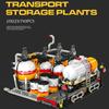 Ölpumpmaschine Raffinerie Fabrik Transport Lageranlagen Architektur Baustein Spielzeug - Einfache Montage für Jungen zum Erkunden